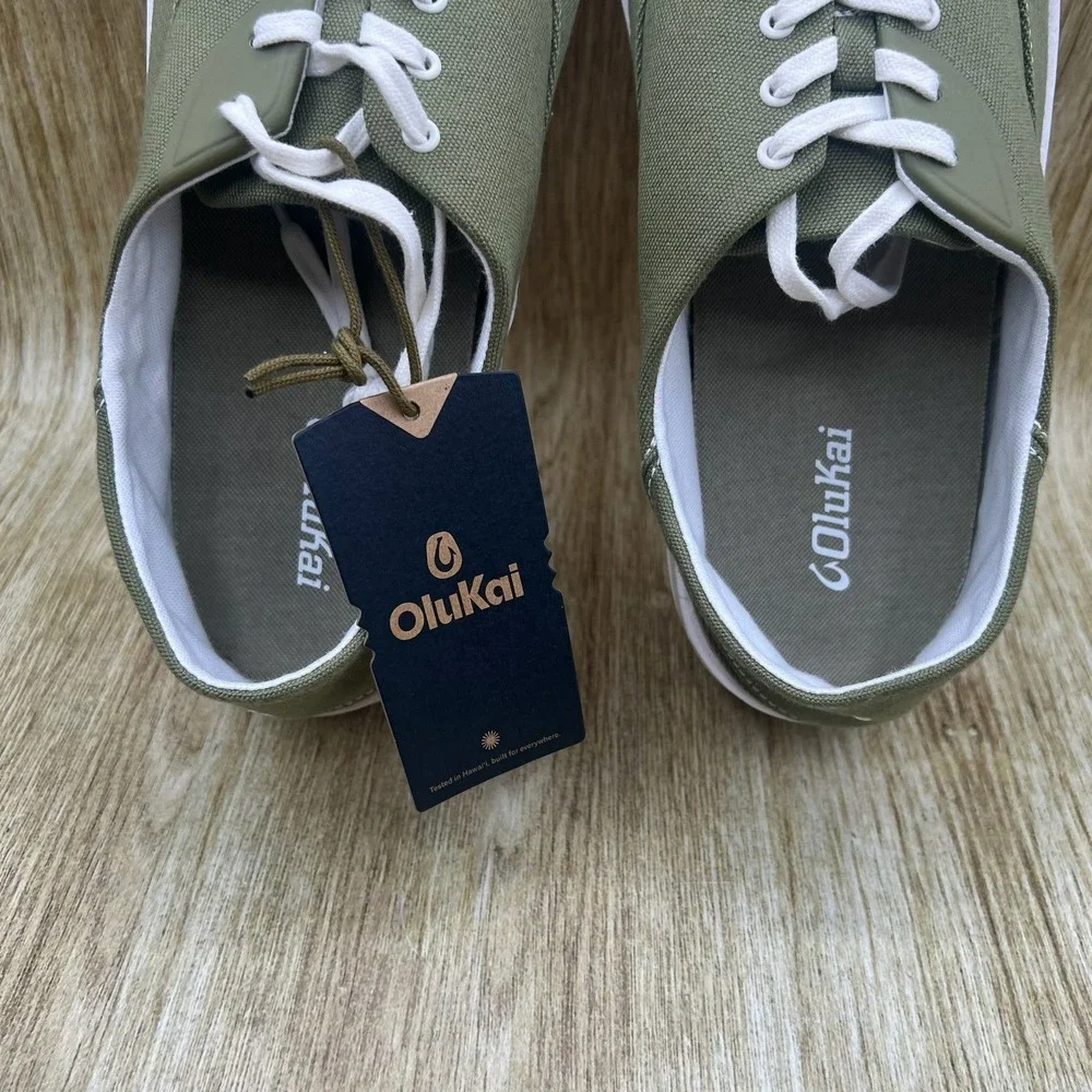 OluKai Tradewind Men's Size 9 Desert Moss Casual Lace Up Sneakers Shoes NEW